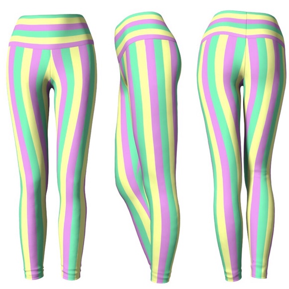 mardi gras yoga pants